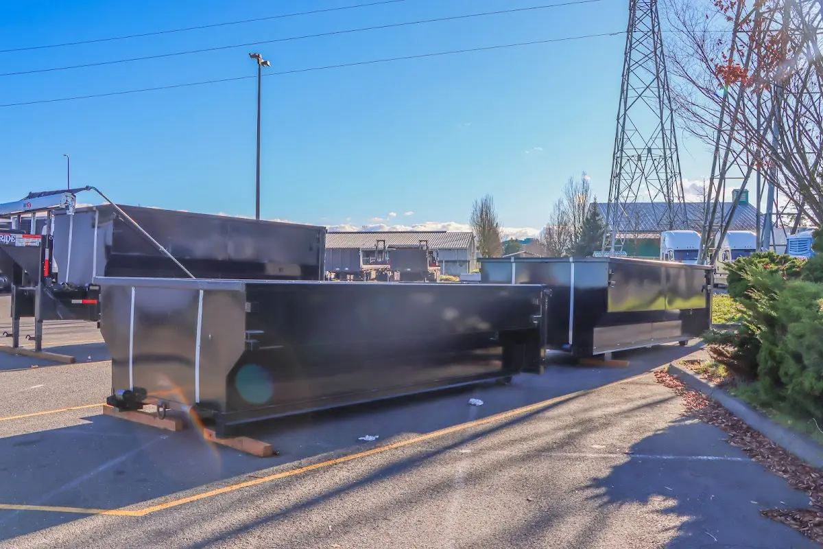 Roll-off dumpster ready for waste disposal at job site for Demolition Dumpster Rental in State College